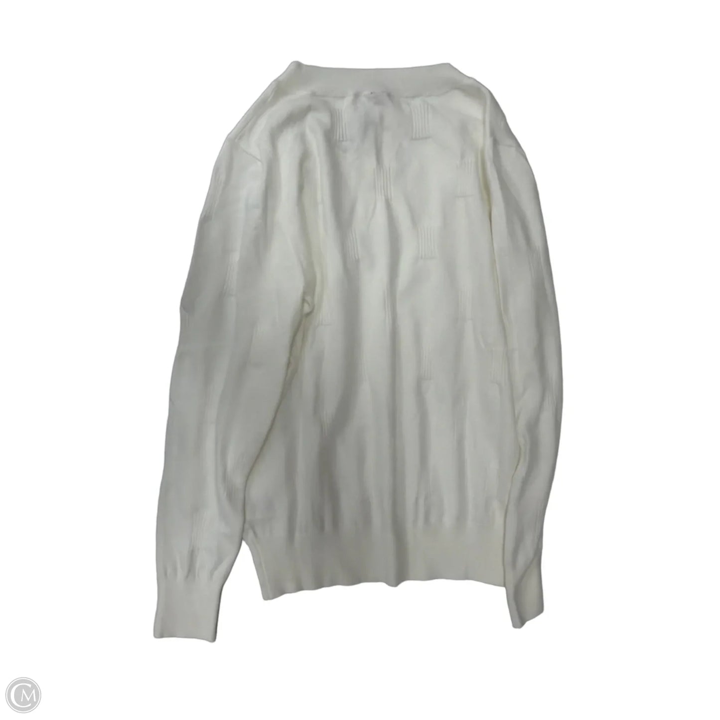 Top Long Sleeve By Clothes Mentor In White, Size: L