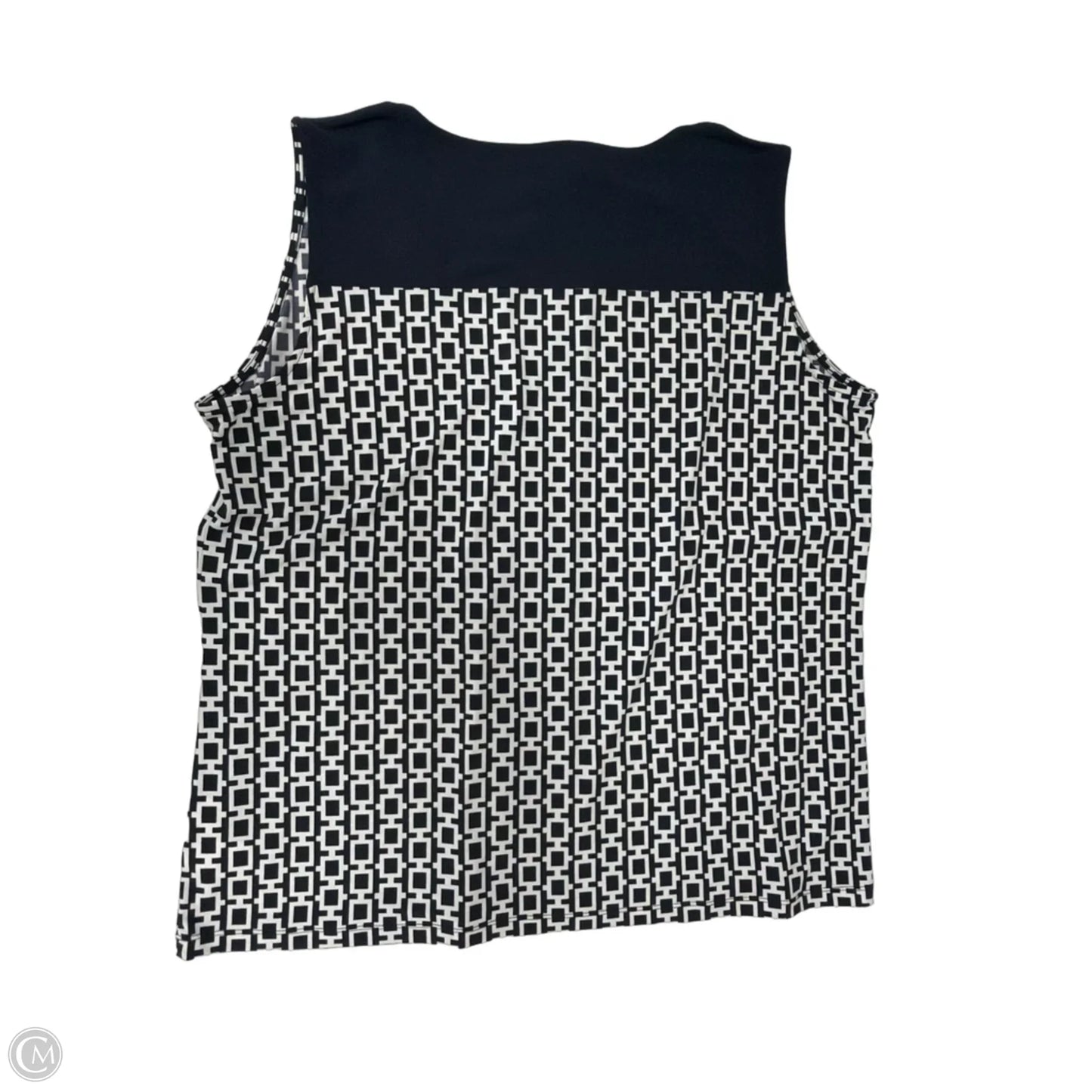 Top Sleeveless By Jones New York In Blue & White, Size: 2x