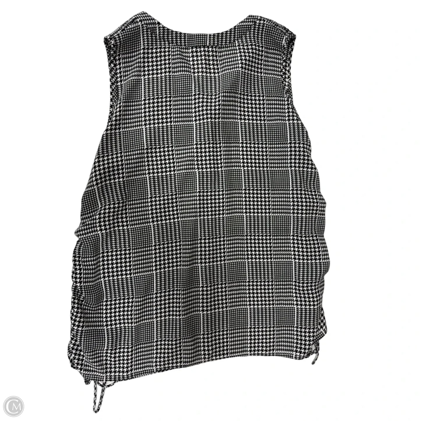 Top Sleeveless By Cato In Black & White, Size: 1x