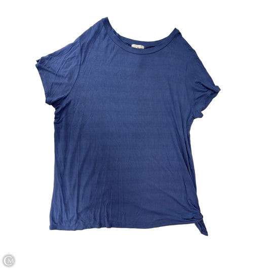 Top Short Sleeve By Thyme And Honey In Blue, Size: 3x