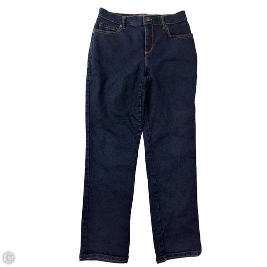 Jeans Straight By Gloria Vanderbilt In Blue Denim, Size: 4