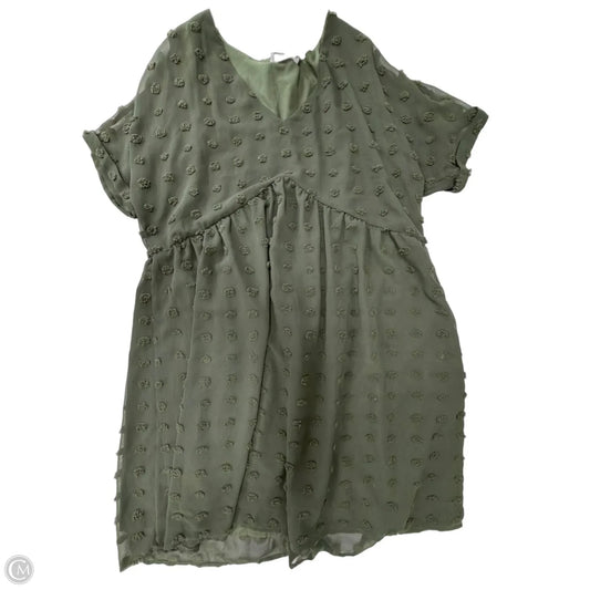 Dress Casual Short By Kirundo In Green, Size: Xl