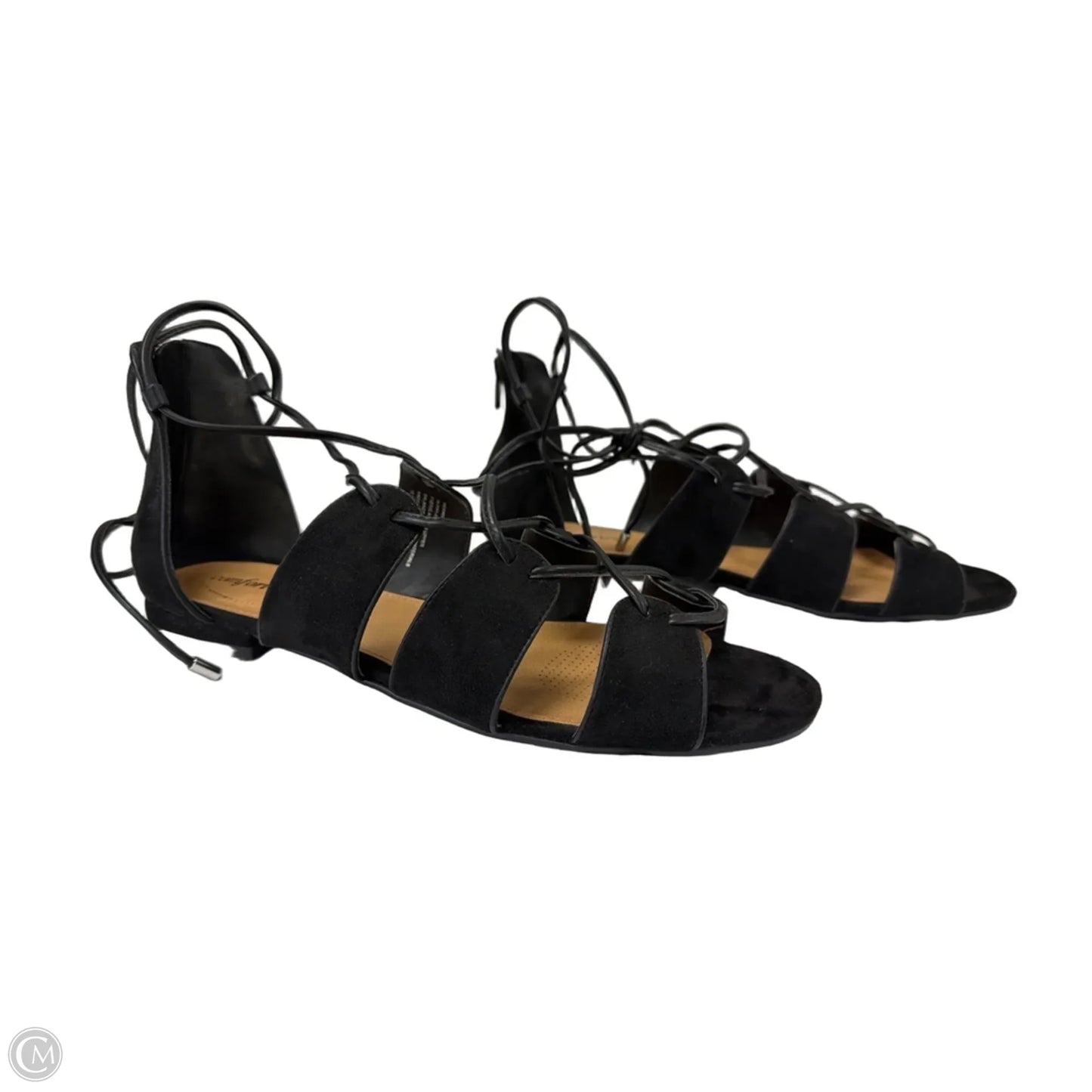 Sandals Flats By Comfortview In Black, Size: 10.5