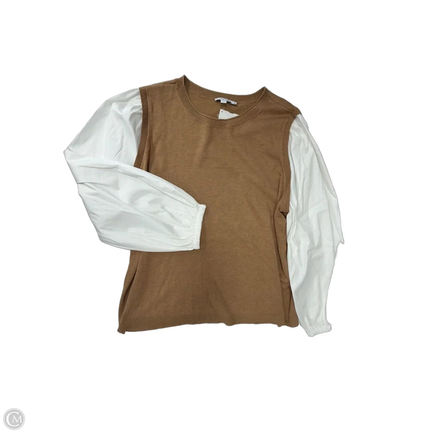 Top Long Sleeve By Chicos In Tan, Size: 3x