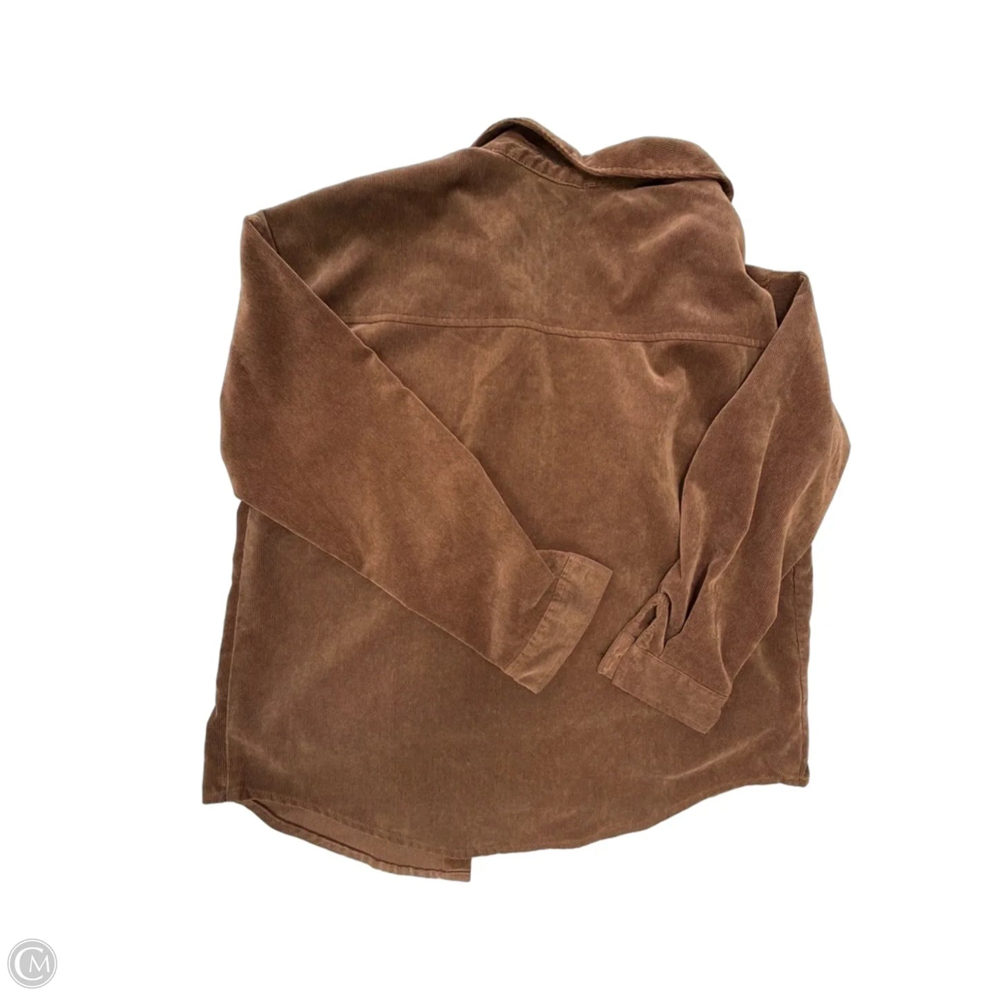 Jacket Shirt By Ultra Flirt In Brown, Size: Xl