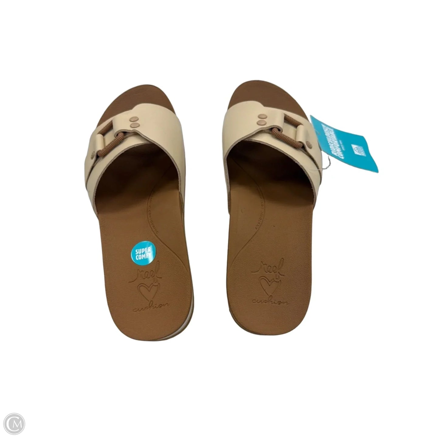 Sandals Flip Flops By Reef In Cream & Tan, Size: 8