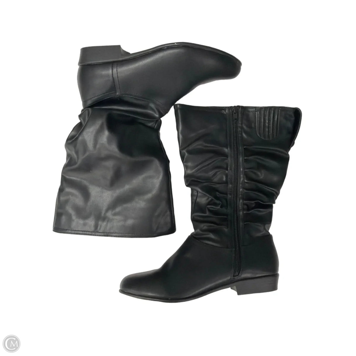 Boots Mid-calf Flats By Cmf In Black, Size: 9