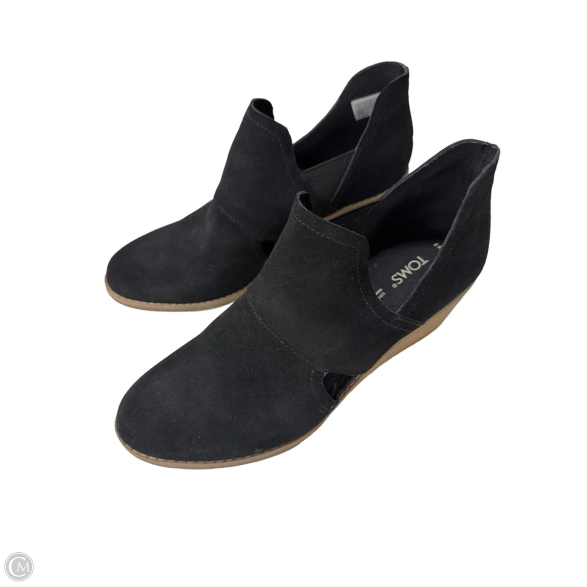 Boots Ankle Heels By Toms In Black & Tan, Size: 8