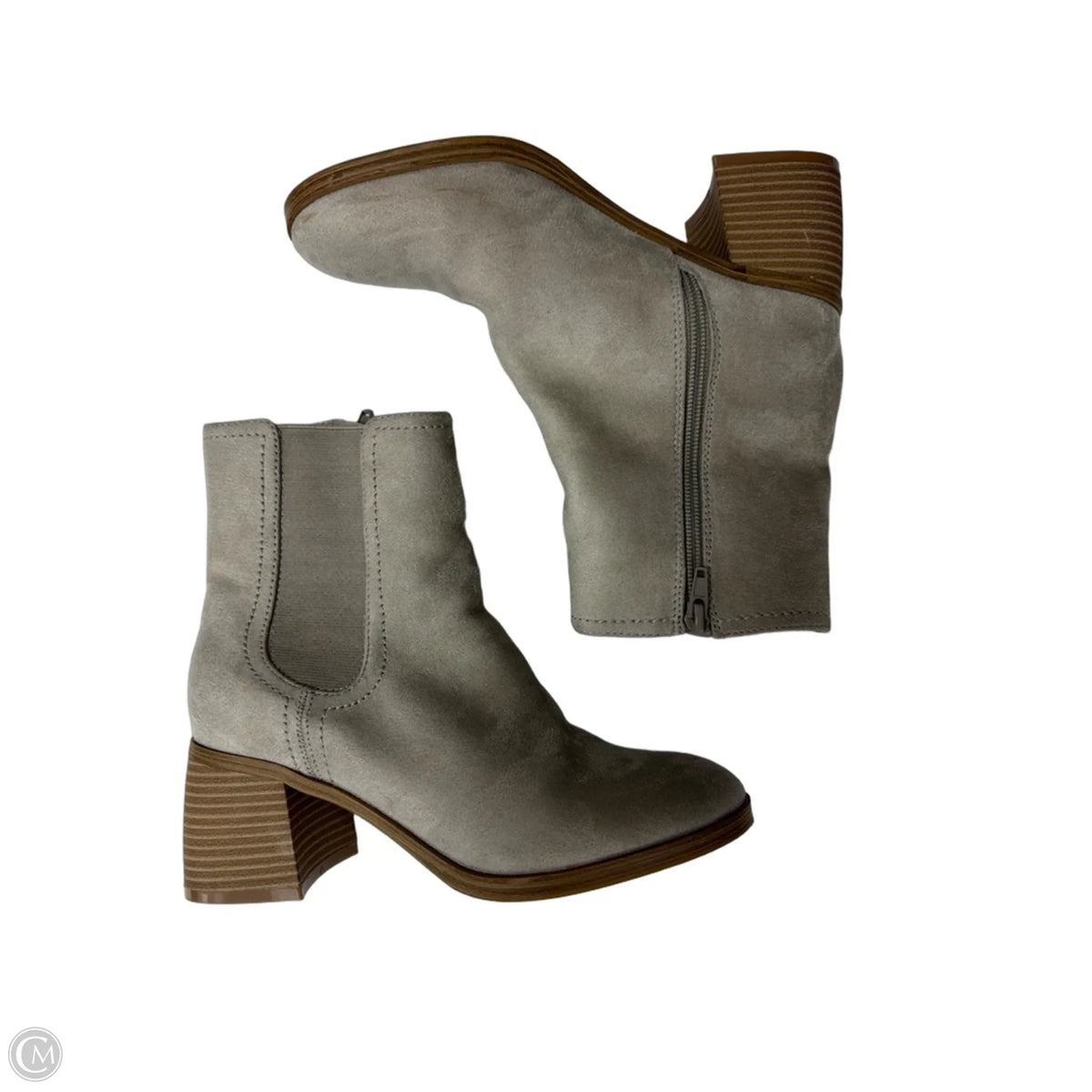 Boots Ankle Heels By Nine West In Grey, Size: 7