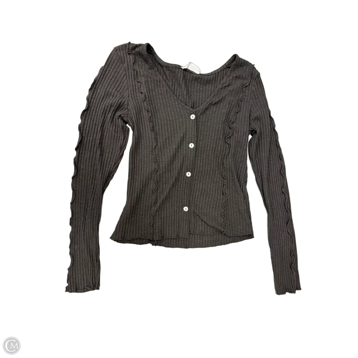 Top Long Sleeve By Mng In Brown, Size: S