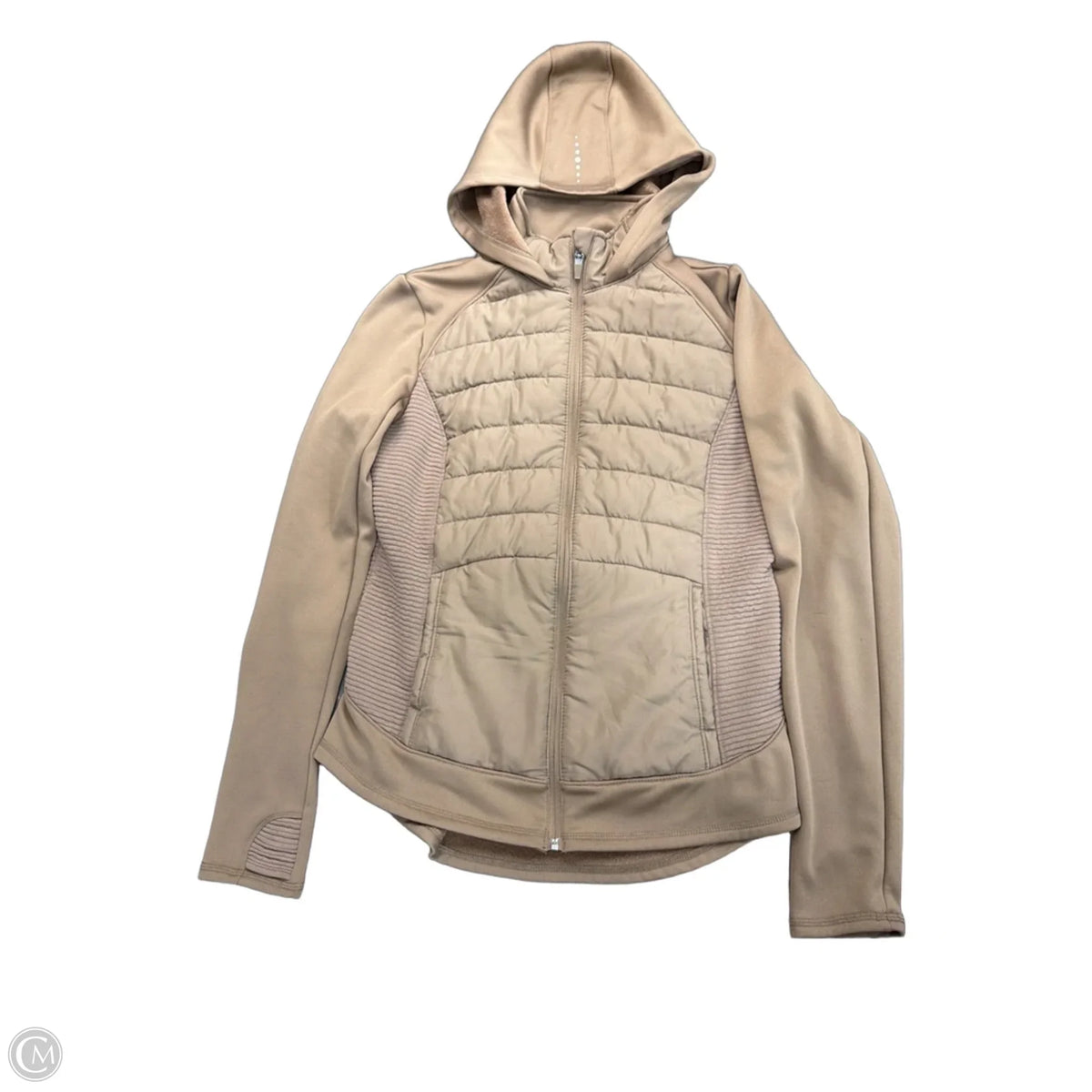 Athletic Jacket By Tek Gear In Tan, Size: M