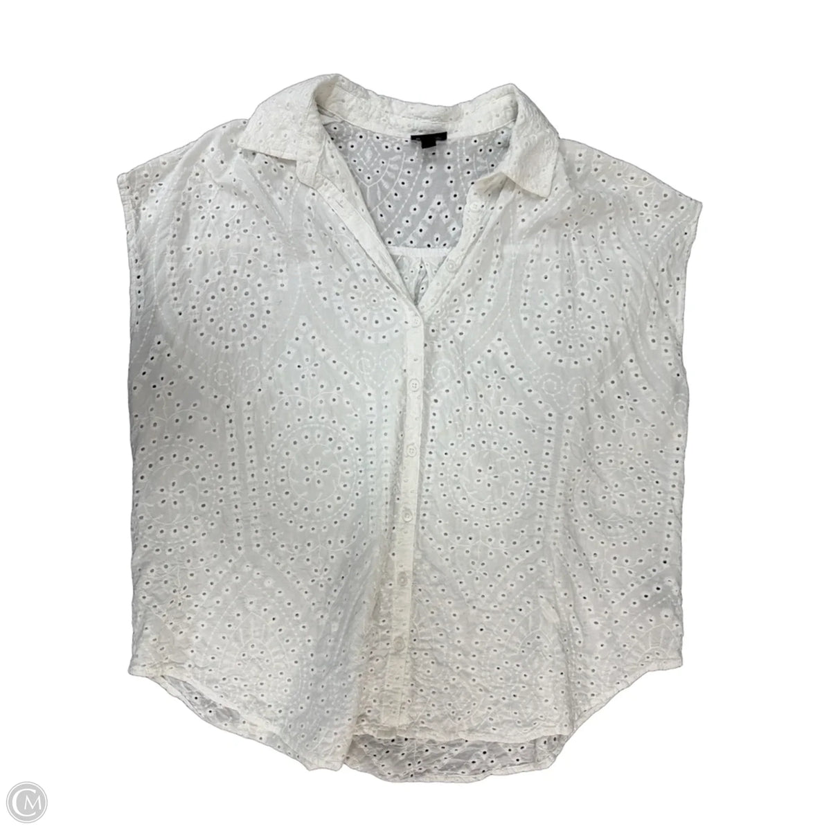 Top Sleeveless By Torrid In White, Size: 1x