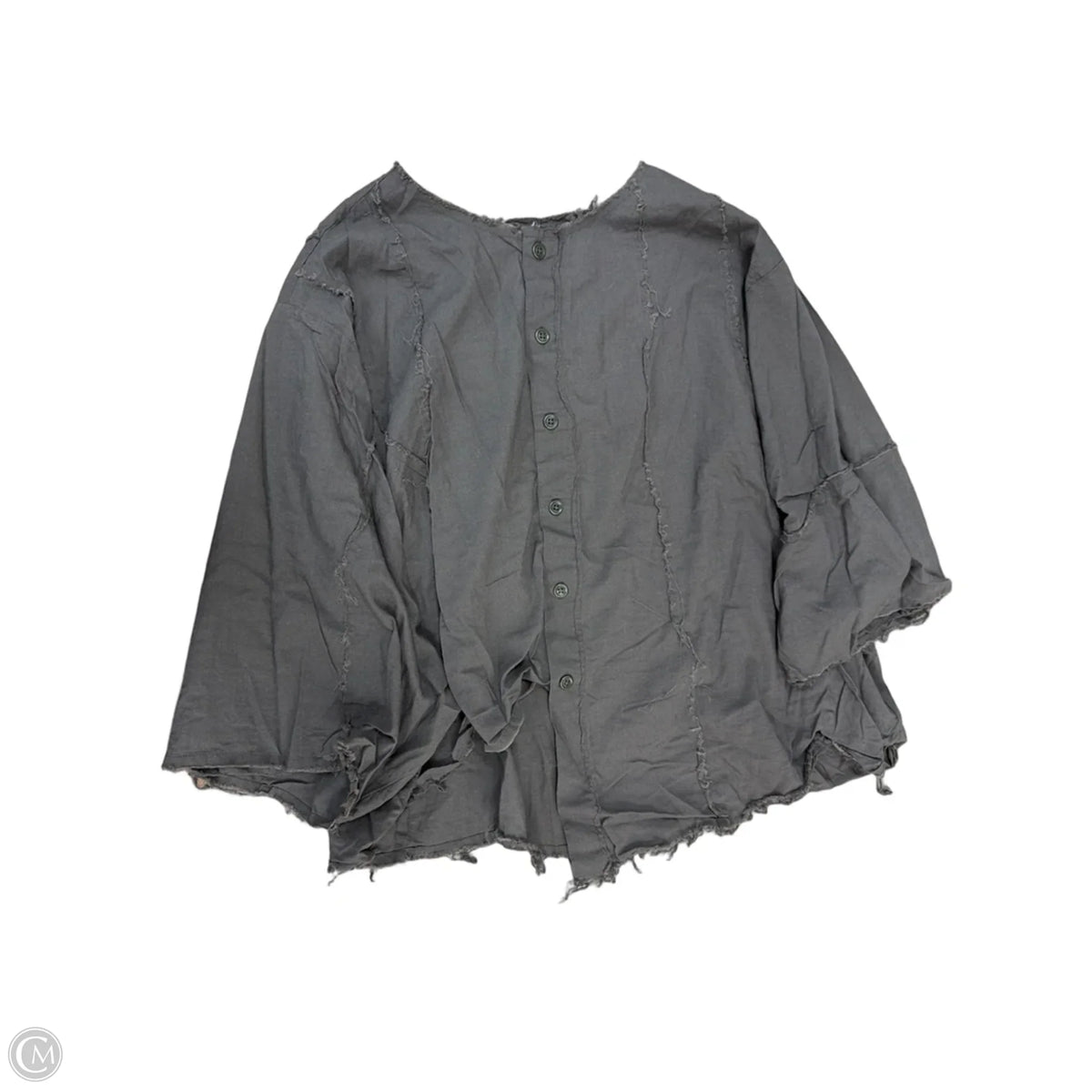 Top Short Sleeve By Cme In Grey, Size: S