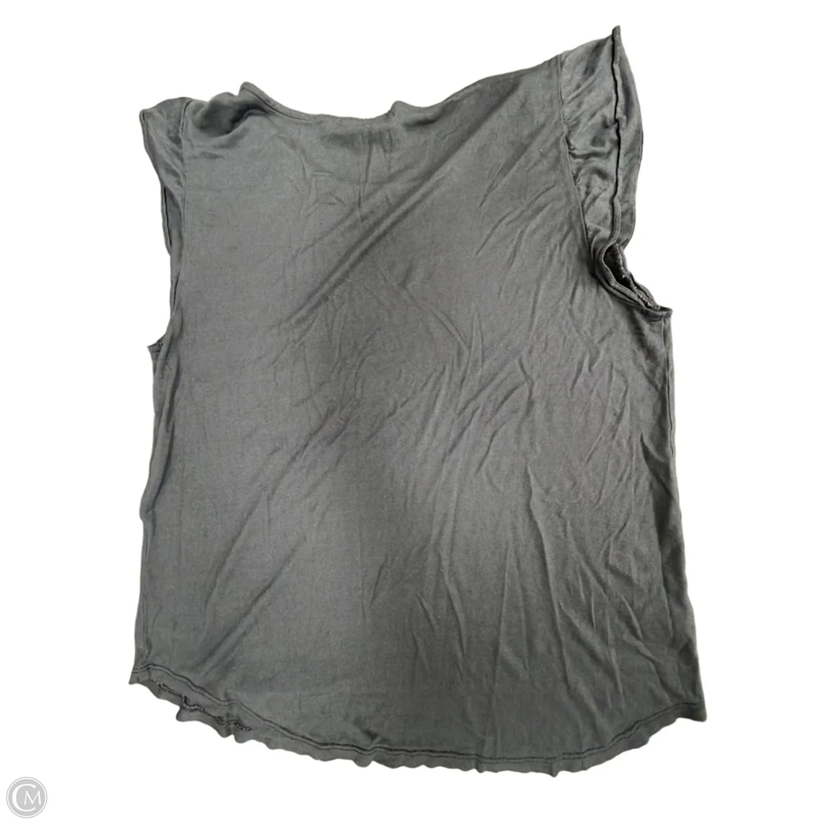 Top Short Sleeve By Loft In Grey, Size: L