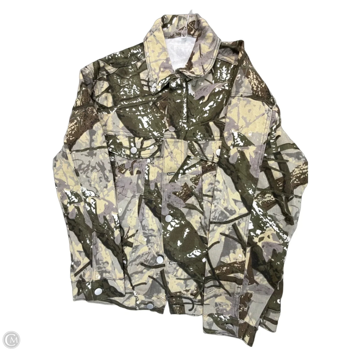 Jacket Denim By Clothes Mentor In Camouflage Print, Size: S