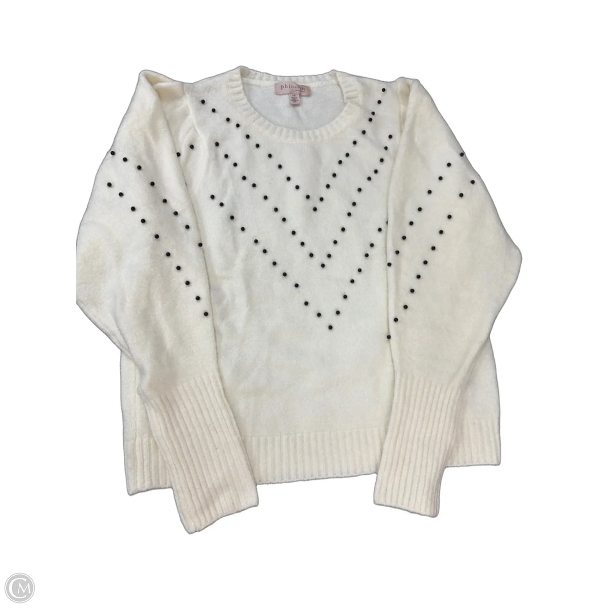 Sweater By Philosophy In Cream, Size: L