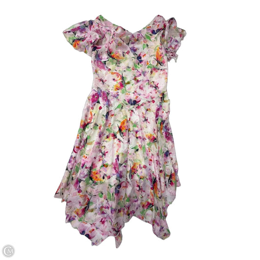 Dress Party Long By Signature By Robbie Bee In Floral Print, Size: Xl