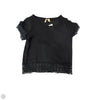 Top Short Sleeve By Japna In Black, Size: S