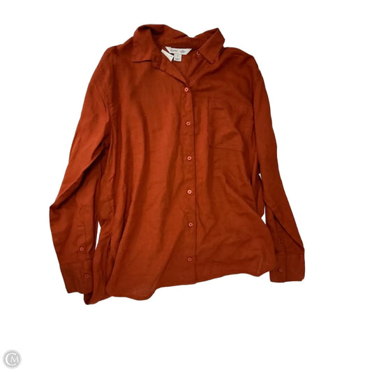 Top Long Sleeve By Old Navy In Orange, Size: S