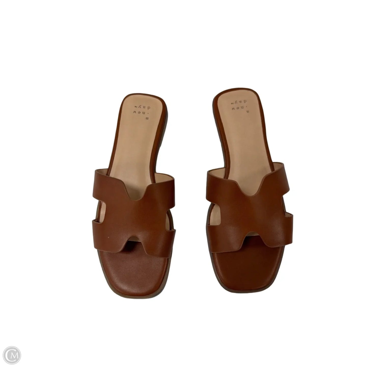 Sandals Flip Flops By A New Day In Tan, Size: 6.5