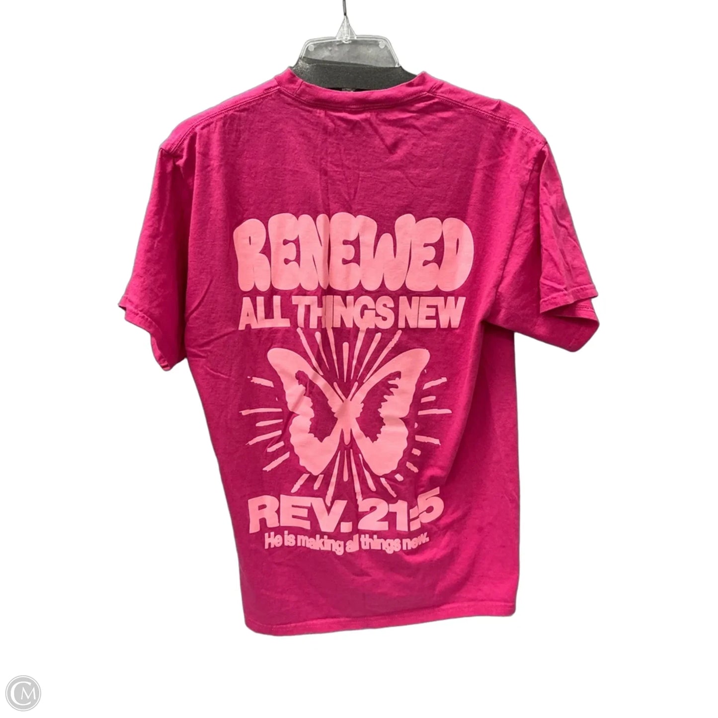 Top Short Sleeve By Clothes Mentor In Pink, Size: M