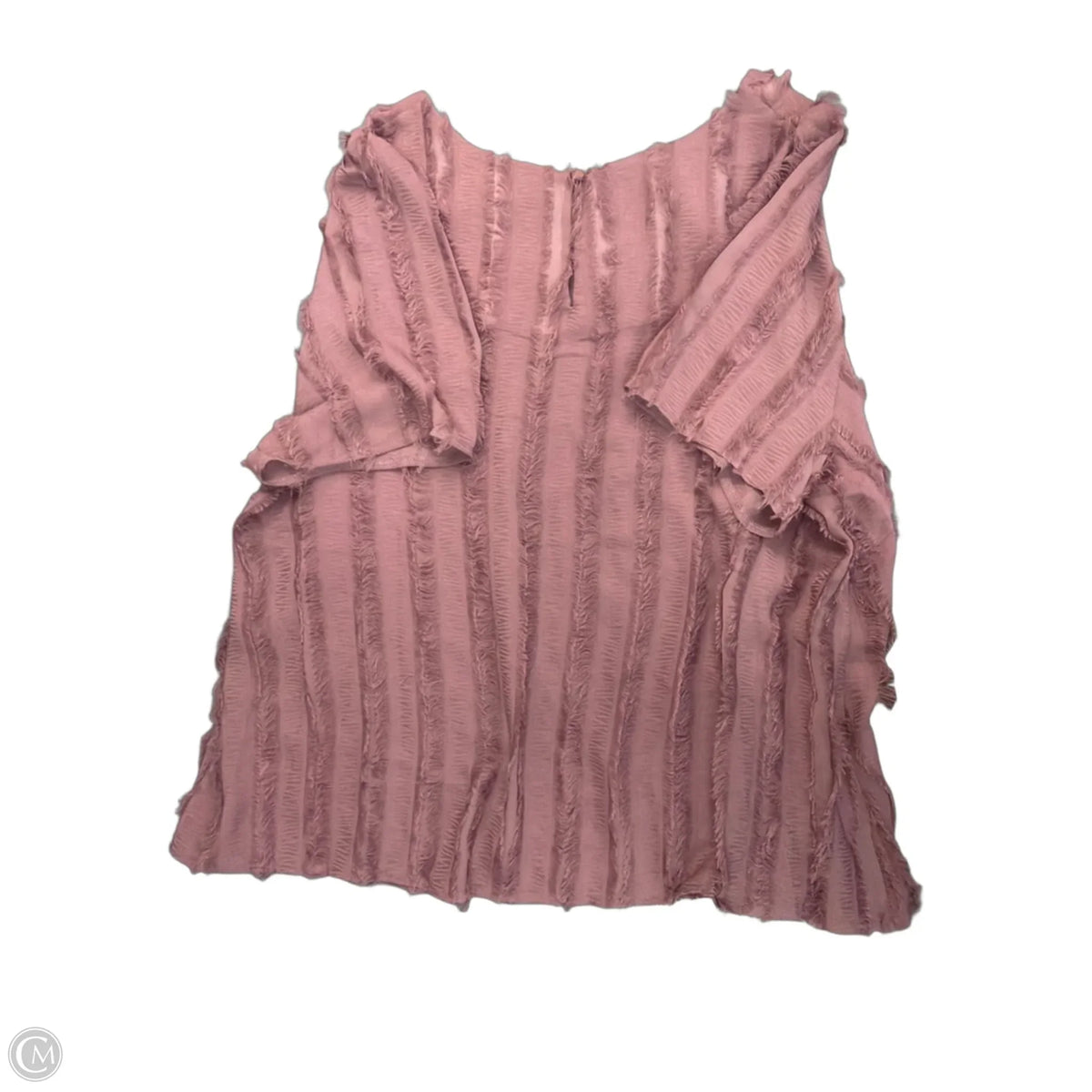 Top Short Sleeve By Everleigh In Pink, Size: 1x