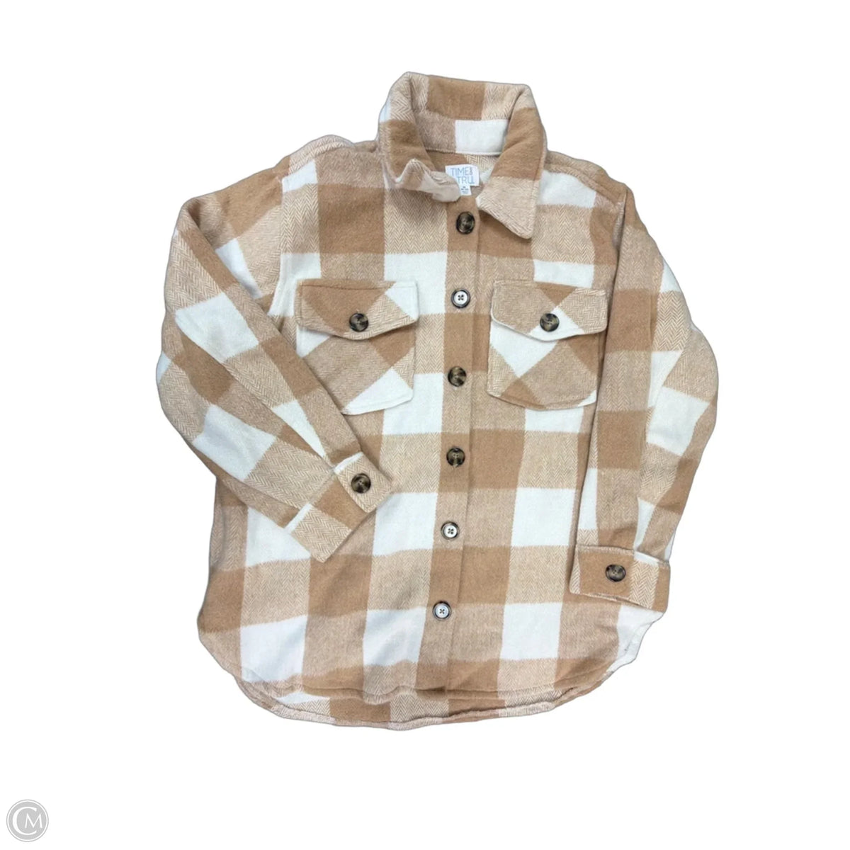 Jacket Other By Time And Tru In Plaid Pattern, Size: M