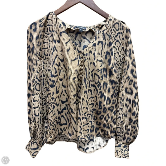 Top Long Sleeve By Express In Animal Print, Size: S