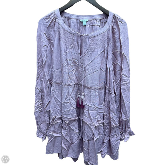 Top Long Sleeve By Cato In Pink, Size: 2x