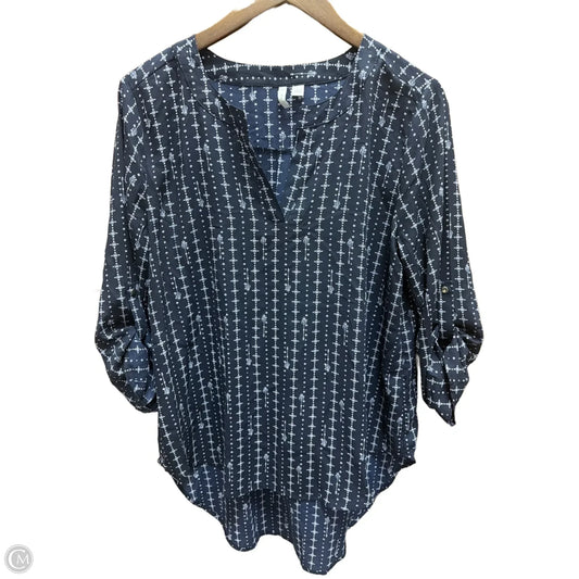 Top Long Sleeve By Cato In Blue, Size: L