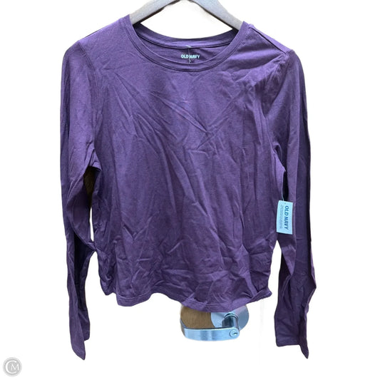 Top Long Sleeve Basic By Old Navy In Maroon, Size: L