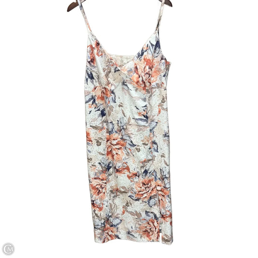 Dress Casual Midi By Cato In Floral Print, Size: L