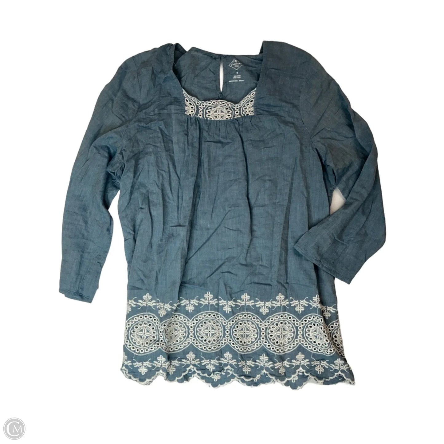 Top 3/4 Sleeve By St Johns Bay In Blue, Size: S