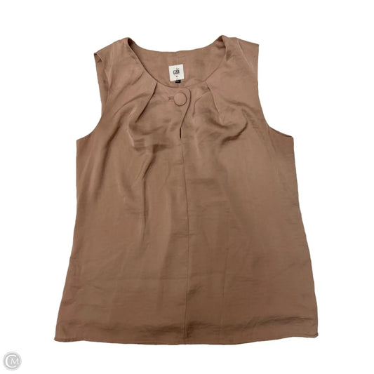 Top Sleeveless By Cabi In Tan, Size: M