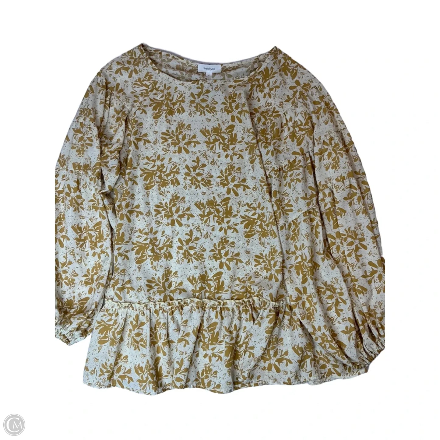 Top Long Sleeve By Hailey & Co In Floral Print, Size: S