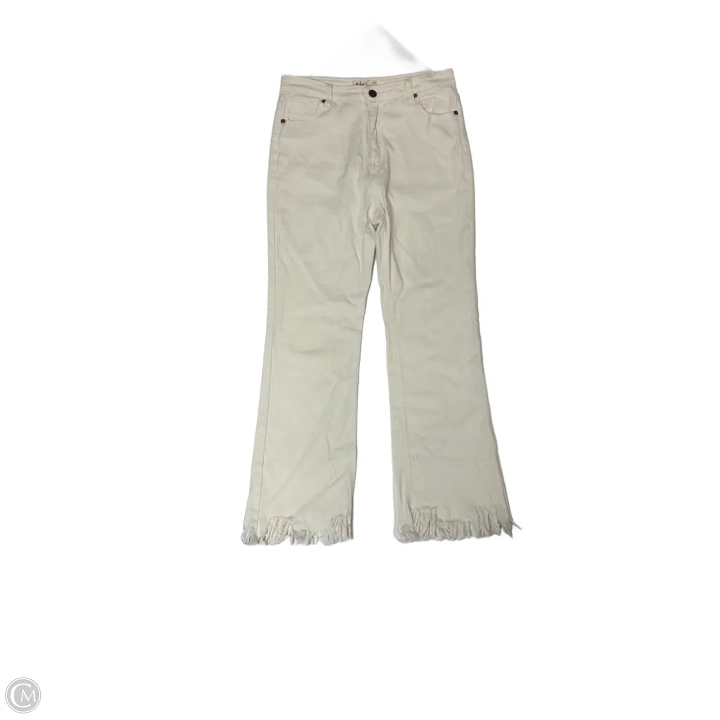 Jeans Cropped By Before You In White Denim, Size: 6