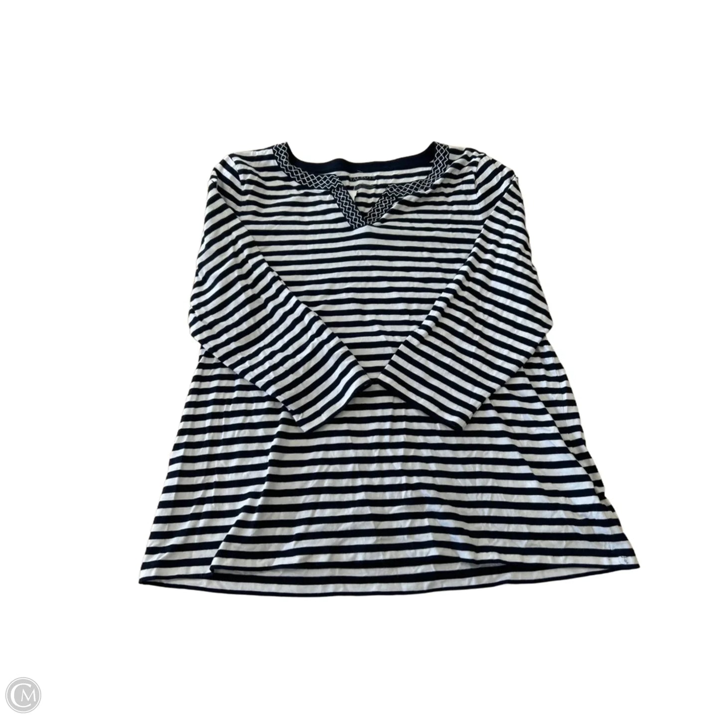 Top Long Sleeve By Talbots In Striped Pattern, Size: Xl
