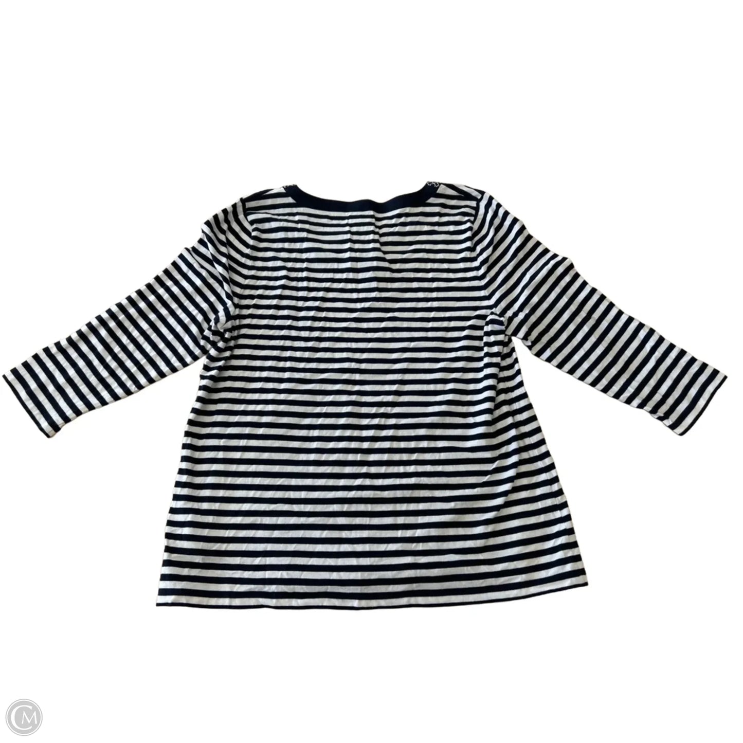 Top Long Sleeve By Talbots In Striped Pattern, Size: Xl