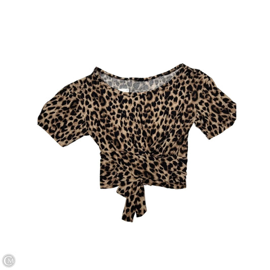 Top Short Sleeve By Victorias Secret In Animal Print, Size: Xs