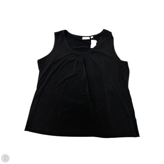 Top Sleeveless By Susan Graver In Black, Size: 1x