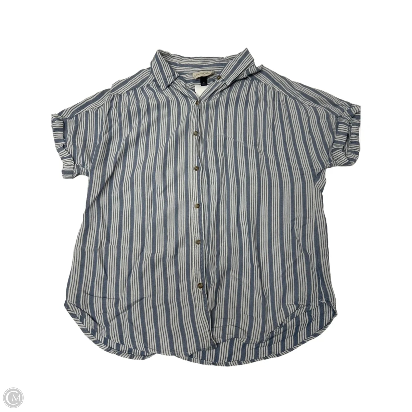 Top Short Sleeve By Universal Thread In Striped Pattern, Size: M