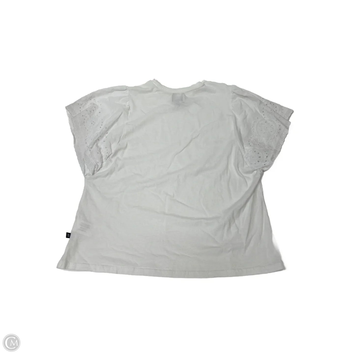 Top Short Sleeve By Gap In White, Size: L
