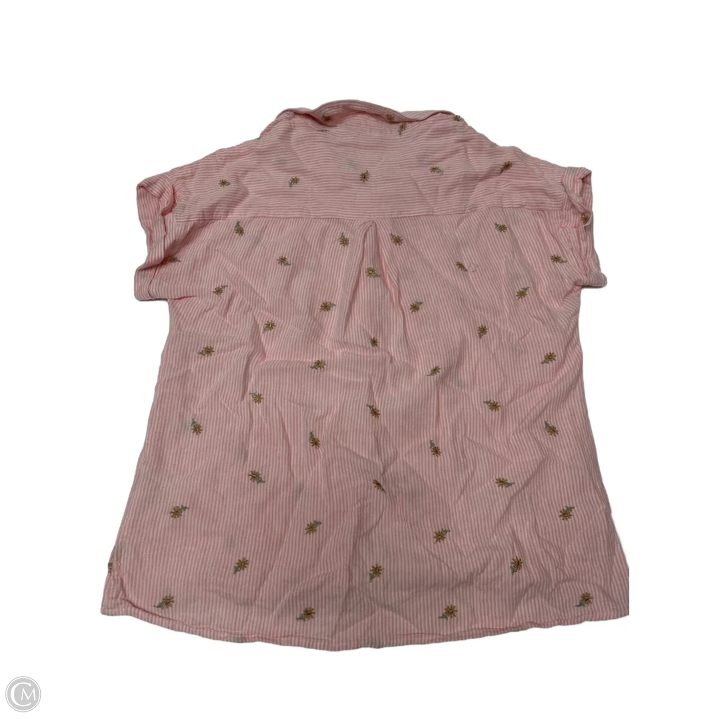 Top Short Sleeve By Harper In Striped Pattern, Size: S