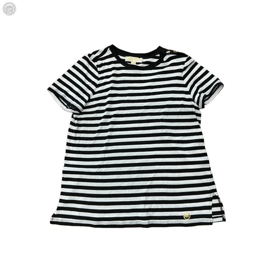 Top Short Sleeve By Michael By Michael Kors In Striped Pattern, Size: M