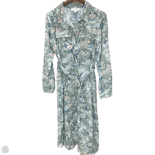 Dress Casual Midi By Lucky Brand In Grey, Size: L