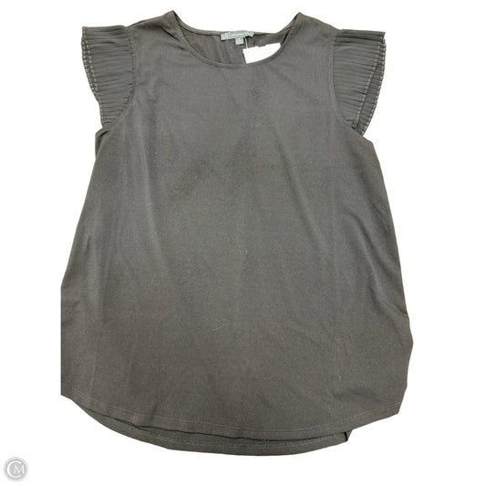 Top Short Sleeve By Adrianna Papell In Black, Size: M