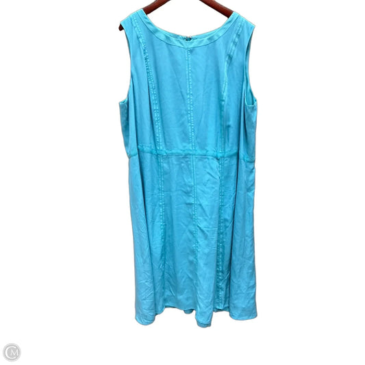 Dress Casual Midi By Talbots In Blue, Size: 1x