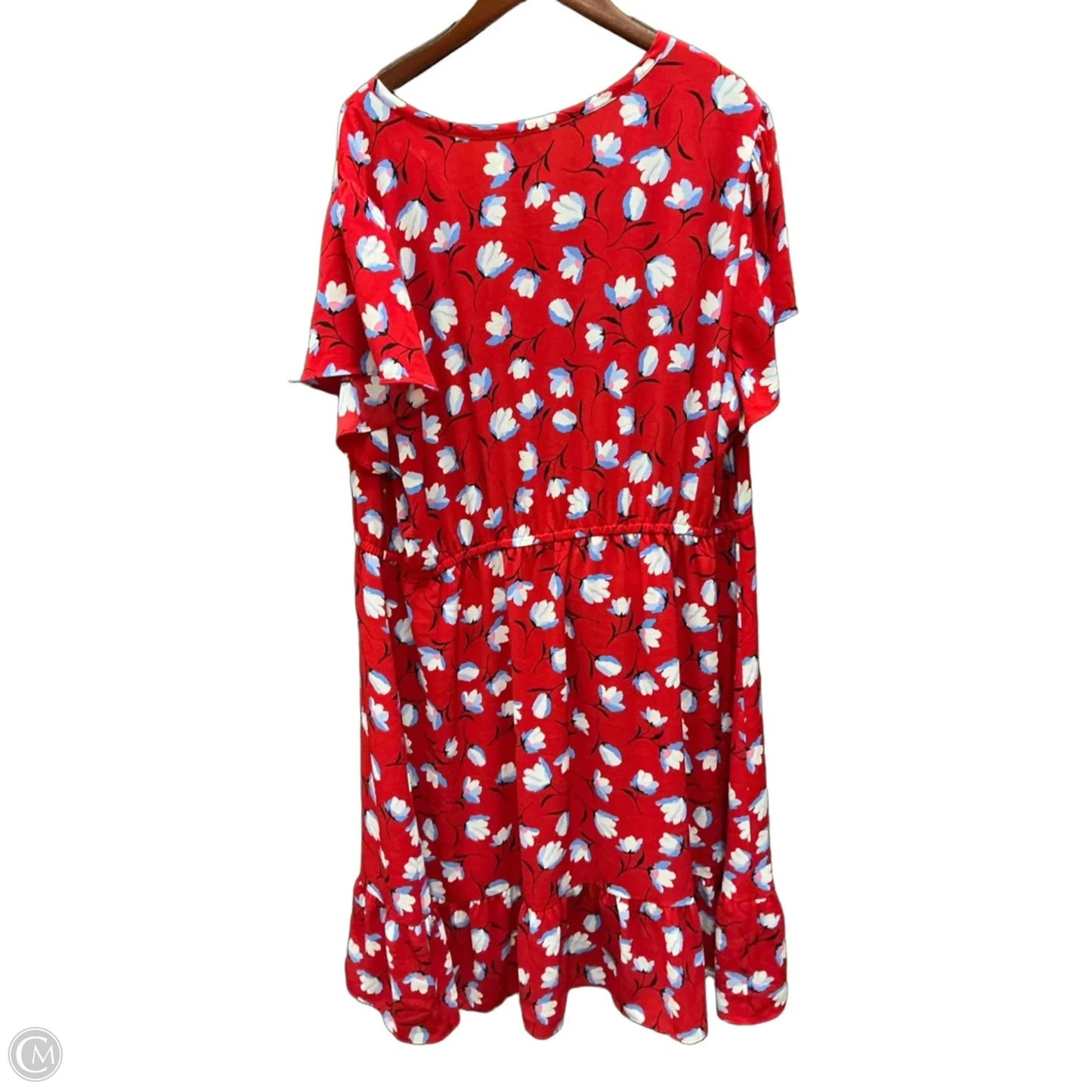 Dress Casual Midi By Talbots In Red, Size: 2x