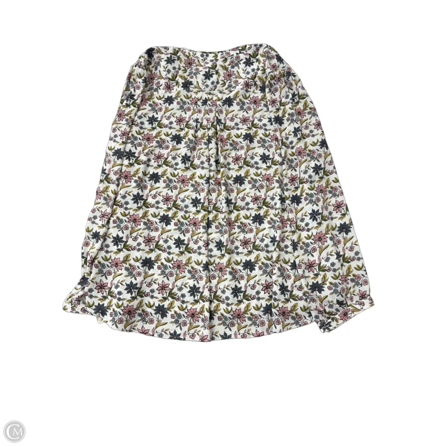 Top Long Sleeve By Loft In Floral Print, Size: 1x