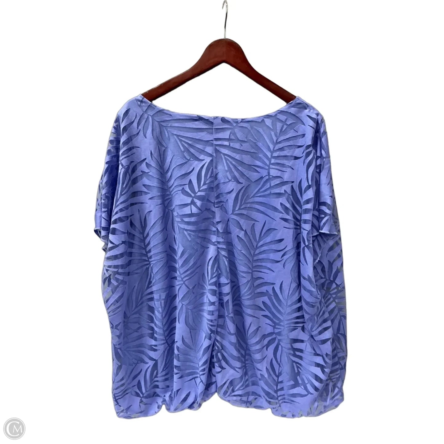 Top Short Sleeve By Avenue In Purple, Size: 3x